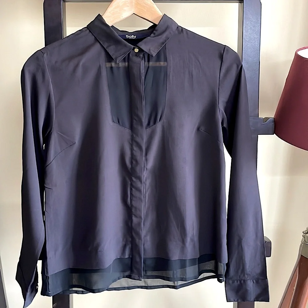 Beautiful Allen Solly black shirt, size S - Picture 1 of 7